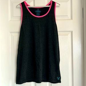 AMERICAN EAGLE Men’s grey tank top with pink size Large Tall